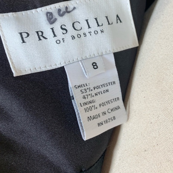 Priscilla of Boston Strapless Formal Evening Maxi Dress Size 8 - Picture 9 of 9